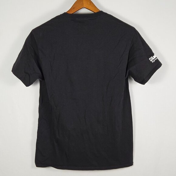 Hanes Mens M Lineman Skull Wings‎ Tee Black High Voltage Y2K Bold Graphic Shirt - Picture 2 of 11